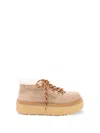 Prada Shearling-lined Suede Booties In Brown