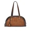 Prada Medium Bowling Bag In Vintage Leather In Brown