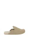 Prada Suede Leather Sabots