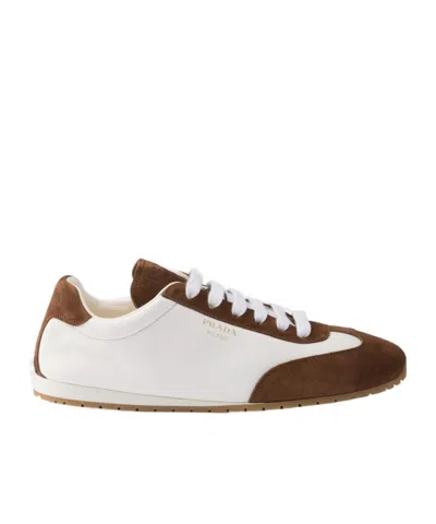 Prada Suede Leather Sneakers In Multi
