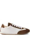 Prada Suede Leather Sneakers In White