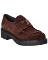 Prada Suede Loafers With Chunky Sole And Round Toe In Brown