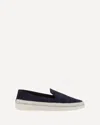 Prada Suede Loafers With Espadrille Sole And Round Toe