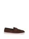 Prada Suede Loafers With Round Toe Design