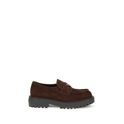 Prada Moccasins Shoes In Brown