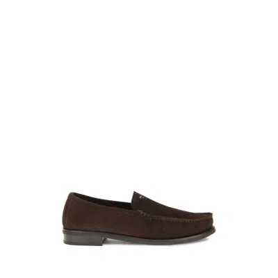 Prada Suede Loafers In Black