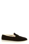 Prada Suede Loafers In Black