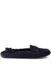 Prada Round-head Flat Shoes In Blue
