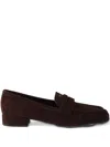 Prada Suede Loafers In Brown