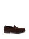 Prada Suede Loafers In Brown