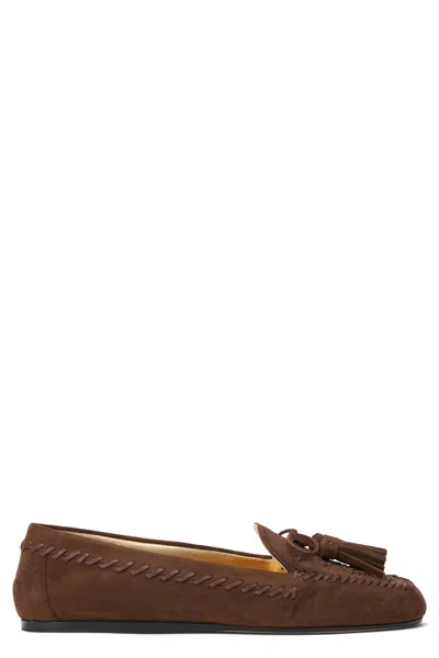 Prada Suede Loafers In Brown