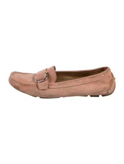 Pre-owned Prada Suede Loafers In Brown