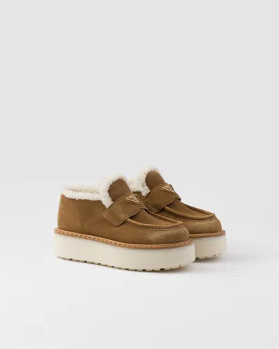 PRADA SUEDE LOAFERS