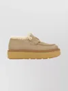 Prada Suede Loafers Featuring Platform Sole In Multi