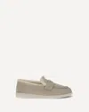 Prada Suede Loafers In Gray