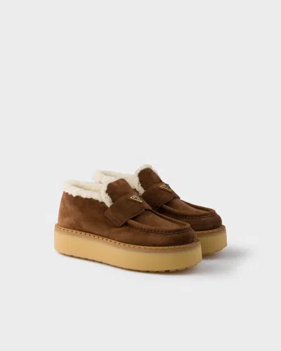 PRADA SUEDE LOAFERS