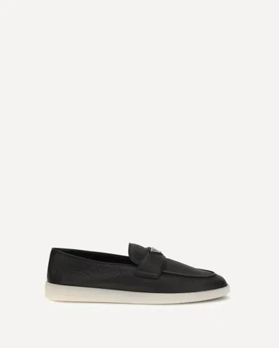 Prada Suede Loafers In Black