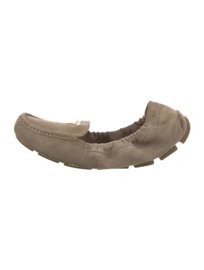 Pre-owned Prada Suede Loafers In Neutrals