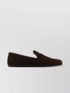 PRADA SUEDE LOAFERS WITH ROUND TOE AND VELVET TEXTURE