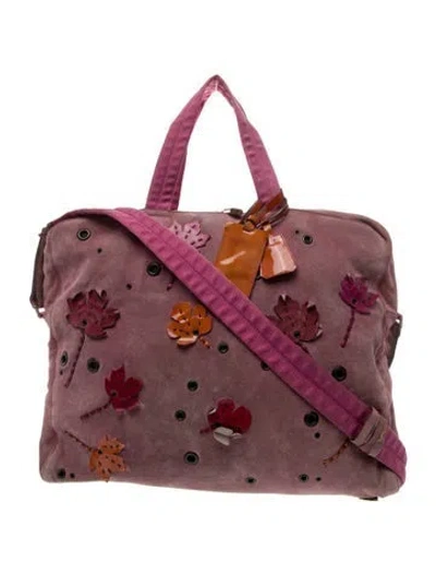 Pre-owned Prada Suede Messenger Bag In Pink