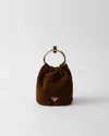 Prada Suede Mini-bag In Cocoa Brown