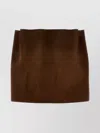Prada Suede Mini Skirt Featuring Stylish Design In Black