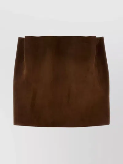 PRADA SUEDE MINI SKIRT FEATURING STYLISH DESIGN