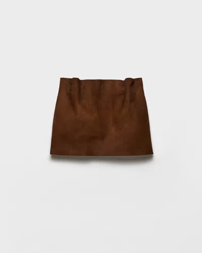 PRADA MINIROCK AUS WILDLEDER