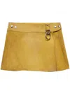 Prada Minirock Aus Wildleder In Yellow