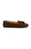 Prada Brown Suede Loafers