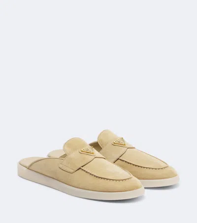 Prada Suede Mules In Multi