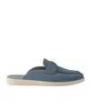 Prada Suede Mules In Blue