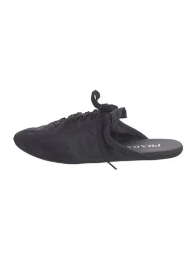 Pre-owned Prada Suede Mules In Blue