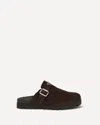 Prada Suede Mules In Brown