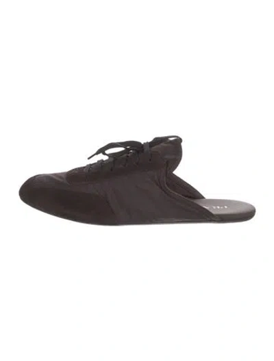 Pre-owned Prada Suede Mules In Brown