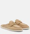 Prada Suede Mules In Brown
