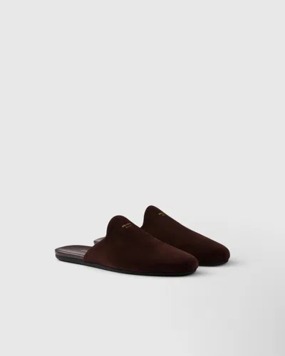 PRADA SUEDE MULES