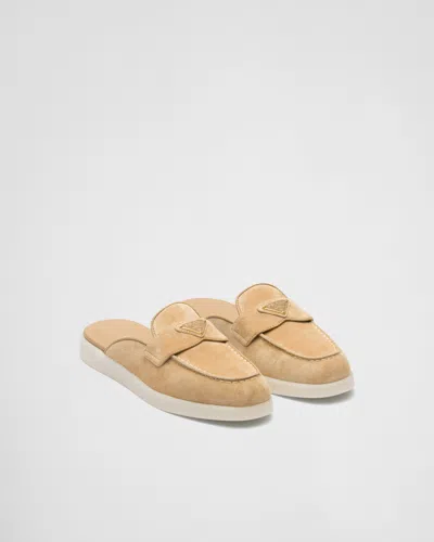 PRADA SUEDE MULES
