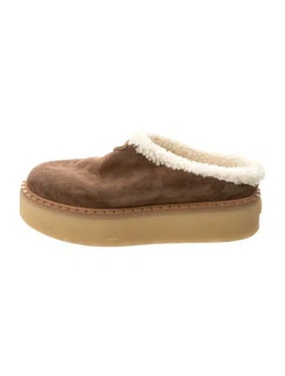 Pre-owned Prada Suede Mules In Multi