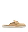 Prada Saint Tropez Suede Mules In Deserto