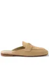 Prada Suede Mules In Neutrals
