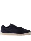 Prada Suede-panel Sneakers In Blue