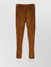 Prada Suede Pant With Elastic Waistband And Stirrup Design In Brown