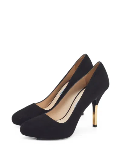 Pre-owned Prada Suede Platform Pumps In Black