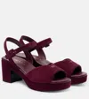 Prada 65mm Buckle-strap Platform Sandals In Burgundy