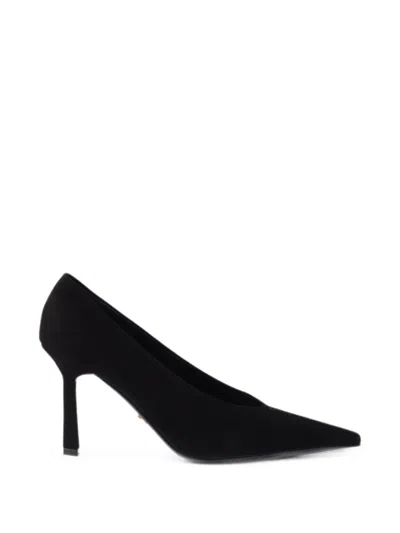 Prada Suede Pointy-toe Pumps In Black