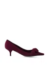 Prada Suede Pumps In Black
