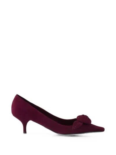 Prada Suede Pumps In Black