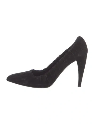 Pre-owned Prada Suede Pumps In Black