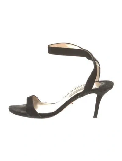 Pre-owned Prada Suede Pumps In Black